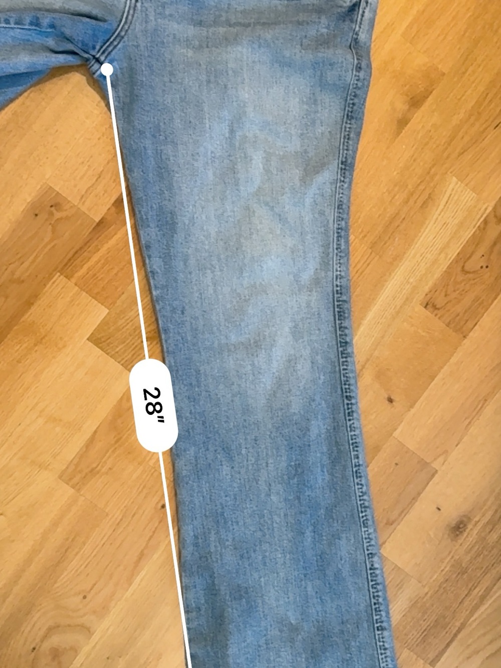 Light Wash Straight Leg Jeans - Picture 8 of 10